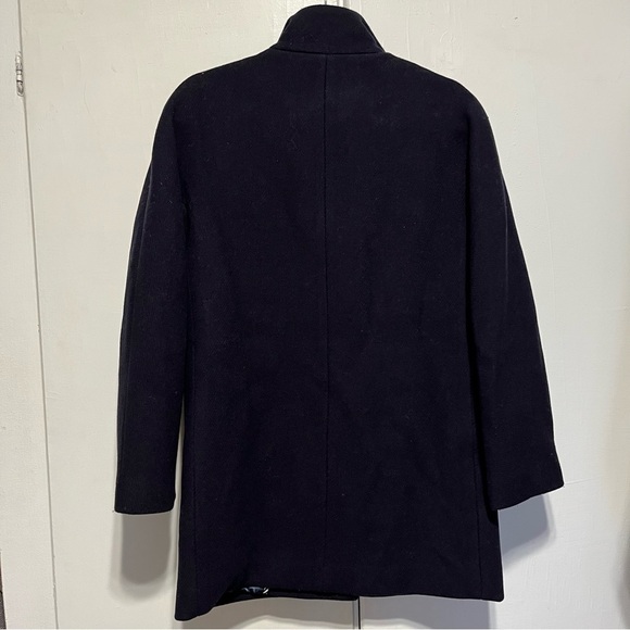 J. Crew Italian Stadium Cloth Wool Cocoon Coat in Navy, Size 2 - Picture 6 of 8